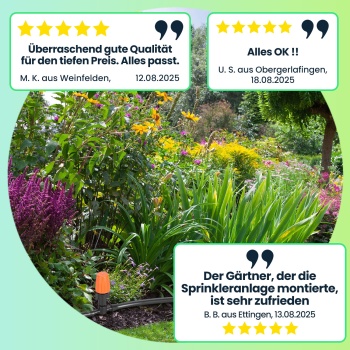 Preview: 2er-Set 136-tlg Sprinkler Bewässerungs-Set 2x 40m: Zuschneidbar, effizient & wassersparend – Automatische Pflanzenbewasserung fur Garten & Beet