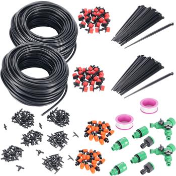 Preview: 2er-Set 136-tlg Sprinkler Bewässerungs-Set 2x 40m: Zuschneidbar, effizient & wassersparend – Automatische Pflanzenbewasserung fur Garten & Beet