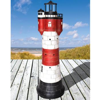 Preview: Solar-Deko-Leuchtturm, 50 cm: Maritime Gartenleuchte, automatisch & wetterfest – Bringt Urlaubsfeeling & zauberhaftes Licht in den Garten