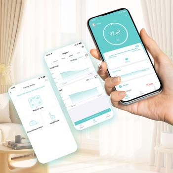 Preview: Top Körperanalysewaage aus Glas (max. 180 kg): Exakte Körperanalyse, misst Fett, BMI, Puls & Körpertyp. Ideal für Ihr Fitness-Ziel mit Fitdays App