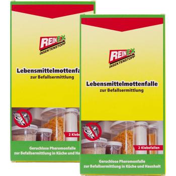 2er-Set Monitoring Lebensmittelmottenfalle mit je 2 Klebefallen: Sofort-Erkennung & Lange Wirkung gegen Vorratsschädlinge