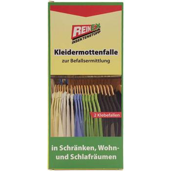 Kleidermottenfalle - Geruchlose Pheromon-Monitoring-Falle mit 2 Klebefallen für Textilien & Kleidung - Sofort-Erkennung & Schutz vor Mottenplagen im Schrank