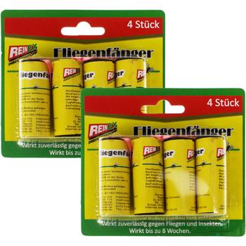 2er-Set Effektive Fliegenfänger Spirale: 4 Premium Klebefallen für zuverlässigen Schutz. Einfache & saubere Fliegen- und Mückenfalle