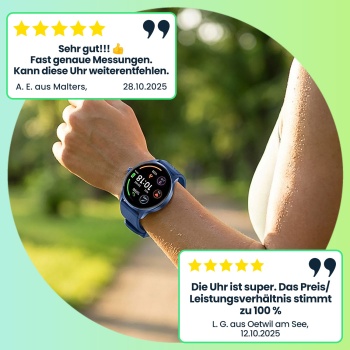 Preview: Fitnessuhr Blau mit Sporttracking: Anruffunktion, Herzfrequenz – Ein smarter Tracker für Ihr Training & Kommunikation am Handgelenk