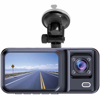 Auto Dashcam mit Doppelkamera - Front 1080P (120° Weitwinkel) & Kabinen 480P (90° Sichtbereich) - G-Sensor - 2 Zoll IPS-Bildschirm für Ihr Fahrzeug