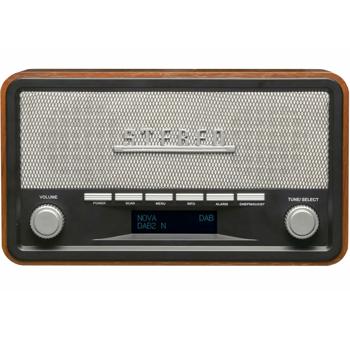 Preview: Vintage DAB+ & UKW Radio mit Echtholz-Gehäuse - Digitaler & analoger Empfang - Bluetooth 5.0 - AUX-Eingang - Wecker - 2x 2W Stereo-Sound
