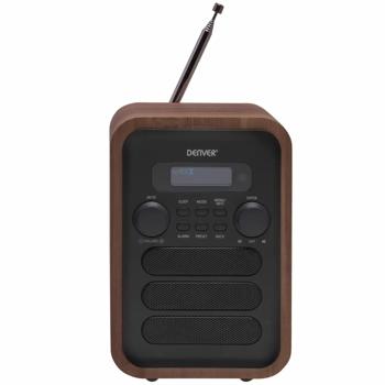 Preview: Retro DAB+/FM-Radio, Holzoptik, grau: Digitalradio mit edlem Design – Ein Klangwunder für nostalgischen Genuss & klare Sender