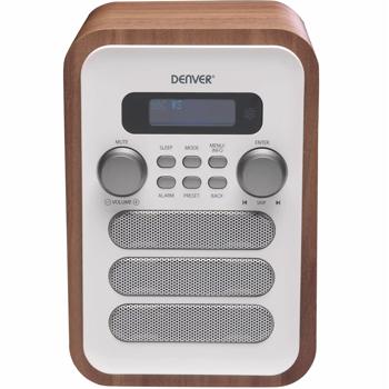 Preview: Retro DAB+/FM-Radio, Holzoptik, weiss: Digitalradio mit edlem Design – Ein Klangwunder für nostalgischen Genuss & klare Sender