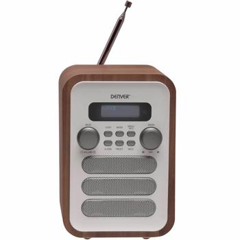 Preview: Retro DAB+/FM-Radio, Holzoptik, weiss: Digitalradio mit edlem Design – Ein Klangwunder für nostalgischen Genuss & klare Sender