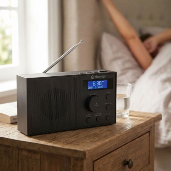 Modernes DAB+/FM Radio mit Uhr & Doppelalarm: Schwarz – Ein Radiowecker für klaren Sound & entspanntes Aufwachen jeden Morgen