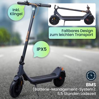 Preview: Robuster Elektroroller 350W, 20 km/h: E-Scooter, klappbar & schnell – Ein idealer Begleiter für Pendeln & Freizeit in der Stadt