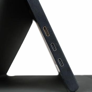 Preview: Tragbarer IPS-Monitor 15.6’’ Full HD – Zweitmonitor mit USB-C, Mini-HDMI & Lautsprechern, inkl. Schutzhülle für Laptops & Konsolen