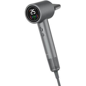 Preview: Hochleistungs Haartrockner 1400W, dunkelgrau, Föhn mit LED-Anzeige, für schnelles Trocknen und glänzende Ergebnisse - Perfekt für den professionellen Einsatz