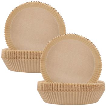 Verstärkte Backpapier-Einlagen für Heissluftfritteusen, 200Stck,  Ø 20 cm, antihaft, hitzebeständig & passgenau, für sauberes & einfaches Frittieren