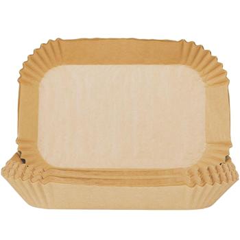 Ölbeständige Backpapier-Einlagen für Heissluftfritteusen, 200 Stück, 22x14 cm, antihaft, hitzebeständig & passgenau, für sauberes & einfaches Frittieren