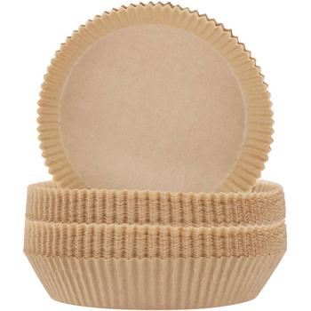 Ölbeständige Backpapier-Einlagen für Heissluftfritteusen, 200 Stück, Ø 16 cm, antihaft, hitzebeständig & passgenau, für sauberes & einfaches Frittieren