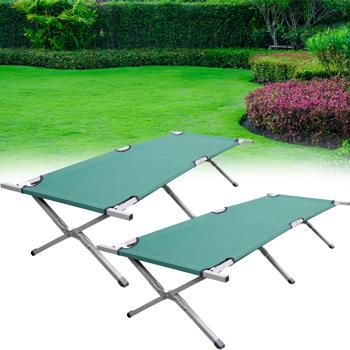 2er-Set Profi Feldbett klappbar, grün – Maximale Erholung im Outdoor Einsatz. Ideal für Camping, Angeln, Gäste. Robustes Faltbett mit Komfort & Stabilität!