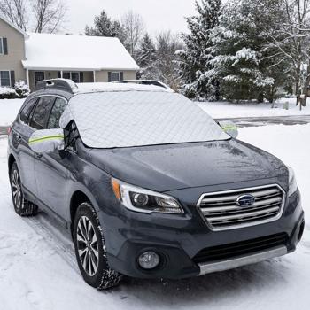 Preview: Effektiver Autoscheibenschutz - 4 Jahreszeiten Abdeckung, Anti-Frost, Schneeschutz, Sonnenblende - Perfekt für alle Wetterlagen