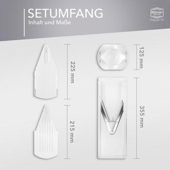 Preview: Multifunktionale Gemüsereibe V3 Basis Set - Ultrascharfe Edelstahl V-Klinge, 3 Schnittstärken - Küchenhobel für Gemüse & Obst - Made in Germany - BPA-frei