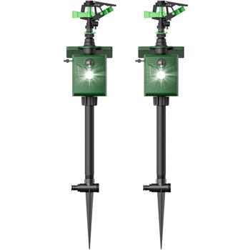 Preview: 2er-Set Universal Tiervertreiber mit Wasserstrahl & Bewegungssensor, solarbetrieb: Vertreibt Hunde, Katzen, Reiher & Wildtiere, schützt Ihren Garten effektiv