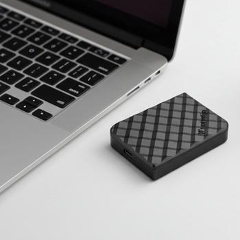 SSD Festplatte 2TB, USB 3.2, Typ C, Mini Diamond, schwarz: Ein ultraschneller Speicher für PC, Mac & Handy