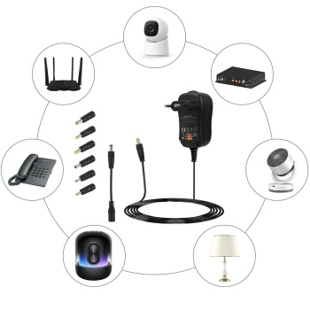 Preview: Universal Netzteil 3-12V 600mA 7,2W inkl. 6 Adapter, Pol-Wender & Schlüssel - Flexibles Schaltnetzteil für Kleingeräte, effizient & sicher