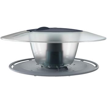 Preview: Modernes Vogelhäuschen zum Aufhängen - langlebig & pflegeleicht, stilvolle, steingraue Futterstelle für eine lebendige Tierwelt im Garten