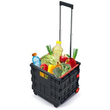 Preview: Einkaufstrolley klappbar: Der mobile Einkaufshelfer mit Teleskopgriff – Platzsparend, rückenschonend & mühelos durch die Stadt