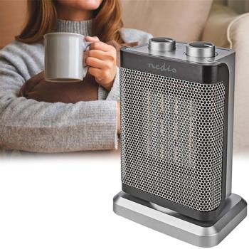 Keramik PTC Heizlüfter 1500W schneller Elektroheizer mit 2 Stufen – sicher, kompakt & effizient für Büro, Camper und Zuhause