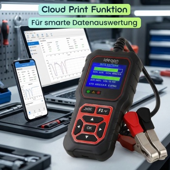 Preview: Digitaler 5-36V Batterietester mit 2.4 Zoll LCD Farbdisplay, Autobatterie Prüfgerät für Nass AGM Gel EFB Lithium, 12V 24V Starttest