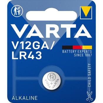 Alkaline Knopfzelle LR43 / V12GA 1.5V: Langzeit-Batterie für Uhren & Taschenrechner - Ein zuverlässiger Mini-Energielieferant