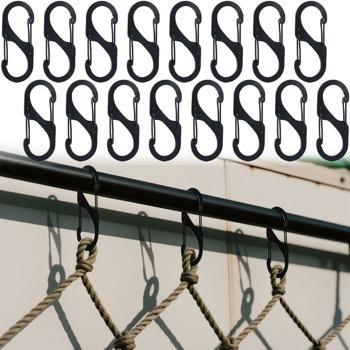 Karabiner-S-Haken 16er-Set, 5 x 2,2 cm: Robuste Mehrzweckhaken für sicheren Halt – Die clevere Lösung für Ordnung in Haus, Garage & Outdoor