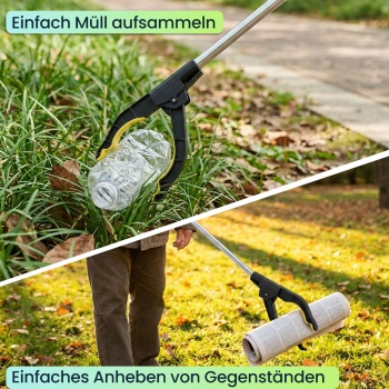 Preview: Praktischer Greifarm 76 cm – Ergonomische Greifzange mit Magnetspitze und 360° drehbarem Kopf – Für Senioren, Aufheben, Müllsammler, den Garten & mehr