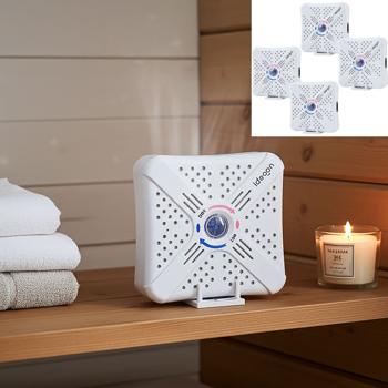 4er-Set Super Kompakter Mini Luftentfeuchter, 250ml: Leistungsstark, Kabellos, Wiederverwendbare Silica Gel Kügelchen - Für Auto, Schrank, Bad, Keller