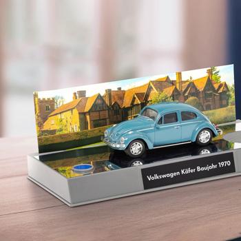 Preview: VW Käfer Adventskalender – Original Soundmodul & Modell Bausatz 1:43 – Klassisches Modellauto mit legendärem Motorsound