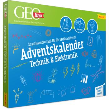 GEOlino Adventskalender Technik & Elektronik – Faszinierende 24 Experimente für Kinder – Genialer Bausatz & Lernspielzeug - zum Bauen & Entdecken