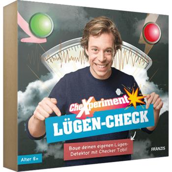 CheXperiment Lügen-Check - Lügendetektor Bausatz für Kinder ab 8 Jahren - Technik Set mit Checker Tobi - Hautleitfähigkeit Messung ohne Löten