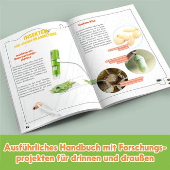 Preview: GEOlino Digitales Mikroskop - Digitalmikroskop für Kinder ab 8 Jahren, 1000-fache Vergrösserung, inkl. Zubehör & Forscherbuch