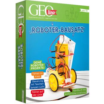 GEOlino Roboter-Bausatz - Elektronik Set für Kinder ab 10 Jahren, Roboter ohne Löten bauen, inkl. bebilderter Anleitung, MINT