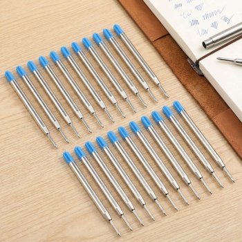 20er-Set Kugelschreiber-Minen in Minenstärke B, Blau – Universelle Ersatzminen für Kugelschreiber – Langlebig für Büro und Alltag