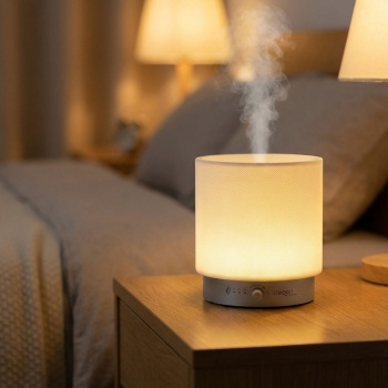 Aroma Diffuser 140ml mit LED Beleuchtung dimmbar – Elektrische Duftlampe 12W – Lufterfrischer mit Timer & 30 Min. Schlafhilfe-Modus Funktion