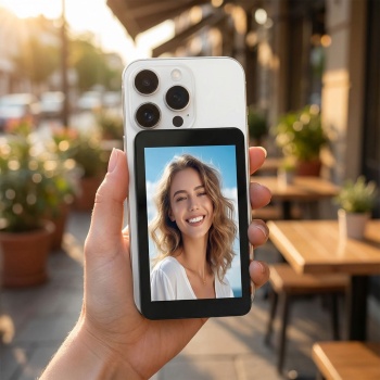 Magnetischer Smartphone Selfie Monitor - 4,02 Zoll Vlogging Display, 480x800 Pixel, Bluetooth 5.0, USB-C Ladeanschluss für Content Creator
