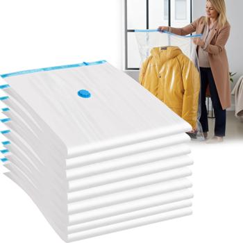 9er-Set platzsparende Vakuumbeutel XL, 80 x 120 cm, Kompression mit dem Staubsauger, Aufbewahrungssäcke, Kleiderbeutel ohne Staub oder Falten 