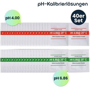 Preview: Professionelles 40er-Set pH-Kalibrierlösungen, Hochpräzise pH 4.00 & pH 6.86 Pufferlösung, Maximale Leistung für Ihr pH-Meter