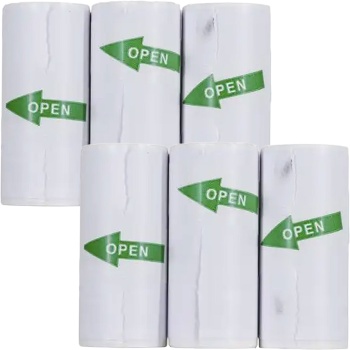 Preview: 6er-Set Ersatz-Aufkleberrollen für Thermodrucker und Kinder-Sofortbildkamera – Selbstklebend & Tinte-frei – CH11143/CH11144/CH11145 kompatibel