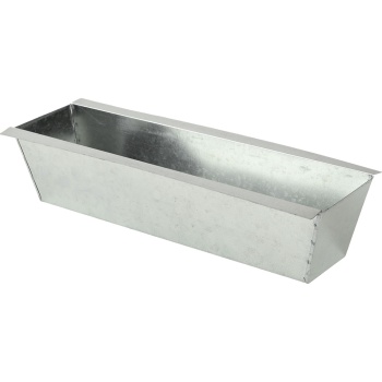 Preview: 2er-Set Premium Pflanzkasten für Europaletten aus verzinktem Metall, Paletteneinsatz mit 3 Ablauflöchern, Blumenkasten für Palettenmöbel, Silber