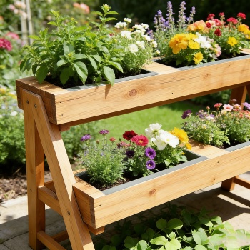 Preview: 6er-Set Premium Pflanzkasten für Europaletten aus verzinktem Metall, Paletteneinsatz mit 3 Ablauflöchern, Blumenkasten für Palettenmöbel, Silber