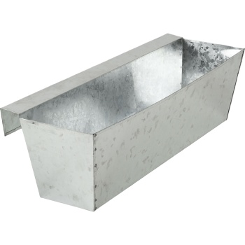 Preview: Premium Pflanzkasten für Europaletten mit Hängeschiene aus verzinktem Metall,  Paletteneinsatz & Balkonkasten für Geländer bis 2,5 cm Breite, Silber