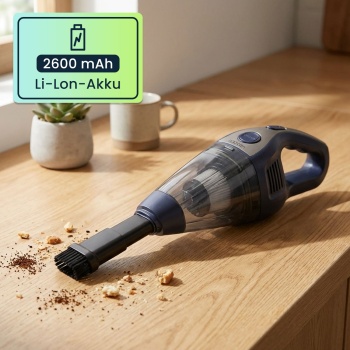 Preview: Akku Handstaubsauger 15000Pa stark – Beutelloser Tischstaubsauger leise mit Brushless Motor für Auto, Tastatur, u.v.m. - inklusive Zubehör