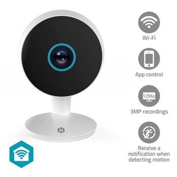 Preview: Zuverlässige WLAN Überwachungskamera Innen 3MP HD (1296p) mit Sirene & smarter Personenerkennung für Einbruchschutz - Absolute Privatsphäre
